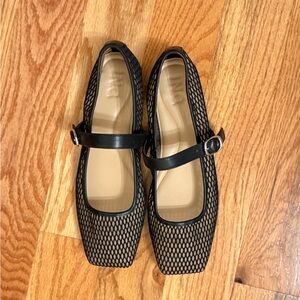 INC International Concepts Black Mesh Flats